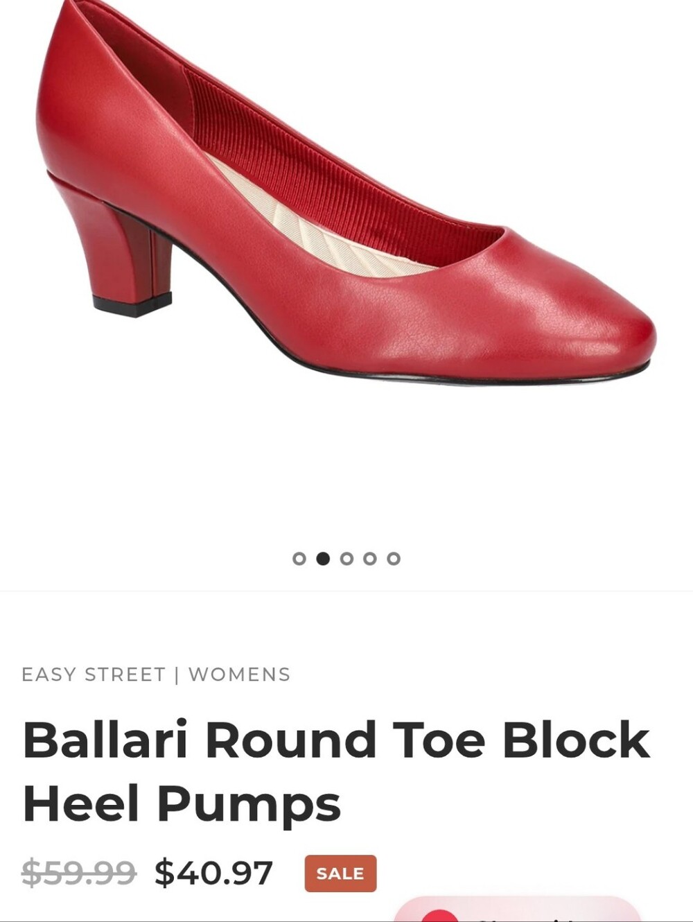Women's Burgundy Mid Heel Pump NIB